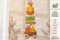 Wooden Fall Wall Decors Bundle Lasercut. Fall Wall Decor SVG Product Image 6