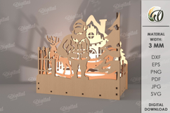 Wooden Christmas Lamps Bundle Lasercut. Christmas Lamps SVG Product Image 7