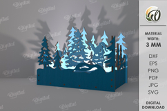 Wooden Christmas Lamp Laser Cut. Christmas Lamp SVG Product Image 1
