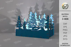 Wooden Christmas Lamp Laser Cut. Christmas Lamp SVG Product Image 1