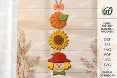 Wooden Fall Wall Decors Bundle Lasercut. Fall Wall Decor SVG Product Image 9