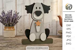 Farm Animal Stand Laser Cut. Stand Decor. Dog SVG Product Image 1