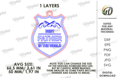 Father's Day Keychain Laser Cut. Keyring SVG. Dad key ring Product Image 2