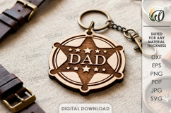 Father's Day quote Keychains Bundle Laser Cut. Keyring SVG Product Image 6