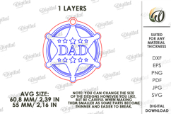 Father's Day Keychain Laser Cut. Keyring SVG. Dad keyring Product Image 2