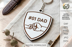 Father's Day quote Keychains Bundle Laser Cut. Keyring SVG Product Image 8