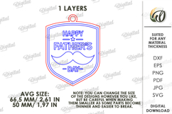 Happy Father's Day Keychain Laser Cut. Keyring SVG Product Image 2