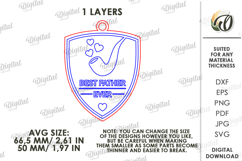 Father's Day Keychain Laser Cut. Keyring SVG. Dad key ring Product Image 2