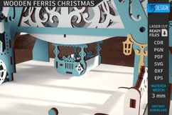 Wooden Ferris Wheel Model Laser Cut| Mini Ferris Wheel |Xmas Product Image 3