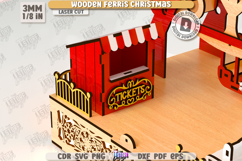 Mini Ferris Wheel Model Laser Cut|Christmas Decorations SVG Product Image 5