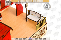 Mini Ferris Wheel Model Laser Cut|Christmas Decorations SVG Product Image 6