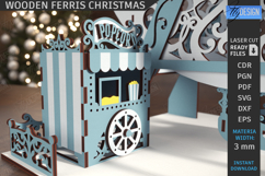 Wooden Ferris Wheel Model Laser Cut| Mini Ferris Wheel |Xmas Product Image 4