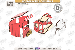 Mini Ferris Wheel Model Laser Cut|Christmas Decorations SVG Product Image 3