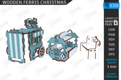 Wooden Ferris Wheel Model Laser Cut| Mini Ferris Wheel |Xmas Product Image 6