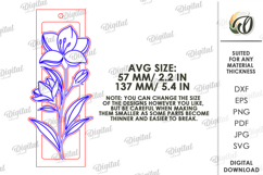 Floral Bookmarks Bundle Lasercut. Boho Engraved Bookmark SVG Product Image 3