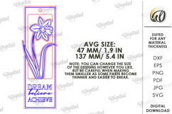 Floral Bookmark Laser Cut. Boho Engraved Bookmark SVG Product Image 2