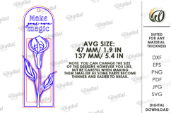 Floral Bookmark Laser Cut. Boho Engraved Bookmark SVG Product Image 2