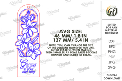 Floral Bookmark Laser Cut. Boho Engraved Bookmark SVG Product Image 2