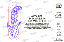 Floral Bookmark Laser Cut. Boho Engraved Bookmark SVG Product Image 2