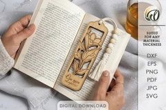 Floral Bookmarks Bundle Lasercut. Boho Engraved Bookmark SVG Product Image 12