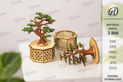 Wooden Floral Boxes Bundle Laser Cut. Storage Boxes SVG Product Image 6