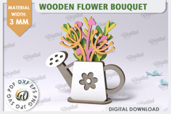 Wooden Flower Bouquets Laser Cut Bundle. Mother&#039;s Day SVG Product Image 5