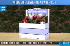 Wooden Flower Box Laser Cut Bundle, 3D Flower Gift Boxes SVG Product Image 3