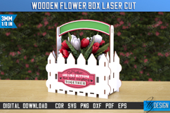 Wooden Flower Box Laser Cut Bundle, 3D Flower Gift Boxes SVG Product Image 4