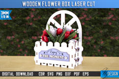 Wooden Flower Box Laser Cut Bundle, 3D Flower Gift Boxes SVG Product Image 6