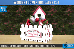Wooden Flower Box Laser Cut Bundle, 3D Flower Gift Boxes SVG Product Image 8