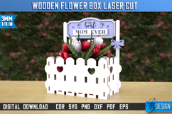 Wooden Flower Box Laser Cut Bundle, 3D Flower Gift Boxes SVG Product Image 9