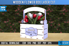 Wooden Flower Box Laser Cut Bundle, 3D Flower Gift Boxes SVG Product Image 10