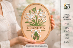 3D Flower Sign Laser Cut. Gift For Grandma. Wall Decor SVG Product Image 1