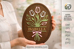 3D Flower Sign Laser Cut. Wall Decor SVG Product Image 1