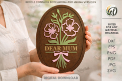 3D Flower Signs Bundle Laser Cut. Wall Decor SVG Product Image 9