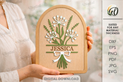 3D Flower Sign Laser Cut. Wall Decor SVG Product Image 1