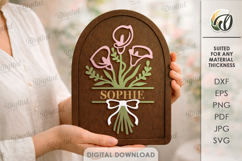 3D Flower Sign Laser Cut. Wall Decor SVG Product Image 1