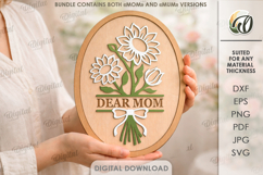 3D Flower Sign Laser Cut. Gift For Mom. Wall Decor SVG Product Image 1