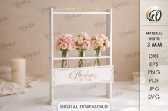 Flower Frames With Glass Tube Bundle Laser Cut. Stand SVG Product Image 4