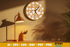 Wooden Flower Wall Clock Lasercut Product Image 2