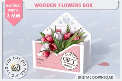 Wooden Flower Box Laser Cut. Gift Box. Mothers Day SVG Product Image 1