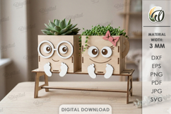 3D Funny Planters Bundle Laser Cut. Plant Holder SVG Product Image 11