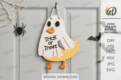 3D Ghosts Door Hangers Bundle Laser Cut. Halloween Decor SVG Product Image 6