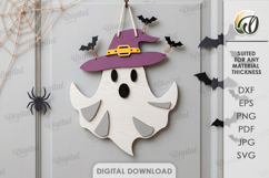 3D Ghost Wall Decor Laser Cut. Halloween Decor SVG Product Image 1