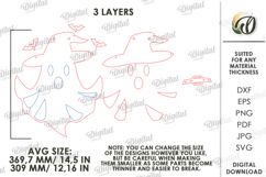 3D Ghost Wall Decor Laser Cut. Halloween Decor SVG Product Image 2