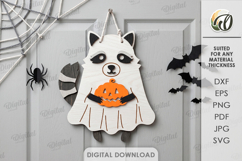 3D Ghosts Door Hangers Bundle Laser Cut. Halloween Decor SVG Product Image 9