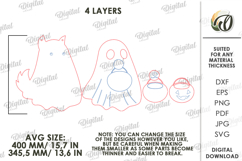 3D Ghost Wall Decor Laser Cut. Halloween Decor SVG Product Image 2