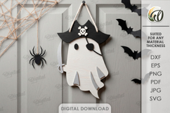 3D Ghost Wall Decor Laser Cut. Halloween Decor SVG Product Image 1