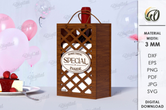 Wooden gift bag Laser cut. Storage holder SVG Product Image 1