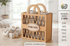 3D Gift Bags Bundle Laser Cut. Gift Holder. Present Bag SVG Product Image 6